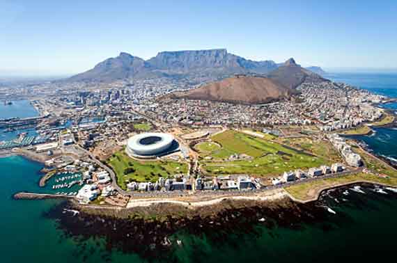 Südafrika, Luftbild von Kapstadt ( Urlaub, Reisen, Lastminute-Reisen, Pauschalreisen )