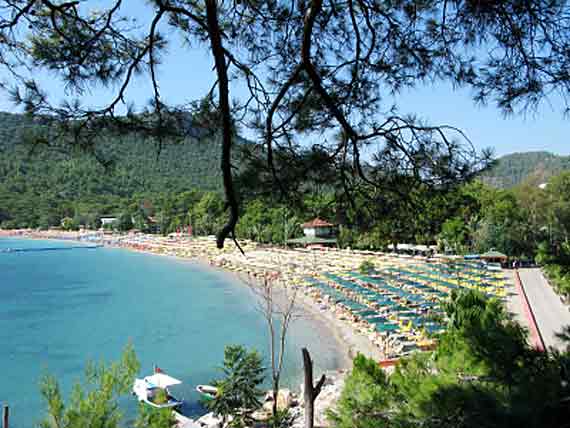 Strand bei Kemer, Türkische Riviera, Türkei ( Urlaub, Reisen, Lastminute-Reisen, Pauschalreisen )