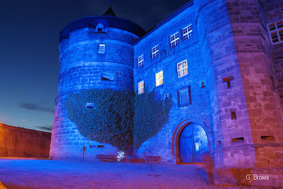 Kronach Leuchtet ( Festung Rosenberg ), Frankenwald, Bayern, Deutschland