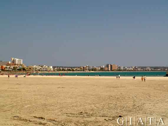 Sandstrand von Can Pastilla, Playa de Palma, Mallorca, Spanien (Reisen, Urlaub)