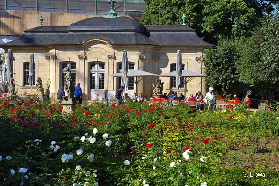 Neue Residenz - Rosengarten ( Bamberg), Franken, Bayern, Deutschland