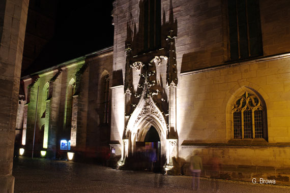 Kronach Leuchtet ( Stadtpfarrkirche Sankt Johannes ), Frankenwald, Bayern, Deutschland