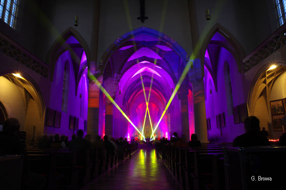 Kronach Leuchtet ( Stadtpfarrkirche Sankt Johannes ), Frankenwald, Bayern, Deutschland