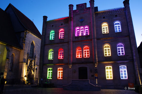 Kronach Leuchtet ( Melchior-Otto-Platz ), Frankenwald, Bayern, Deutschland