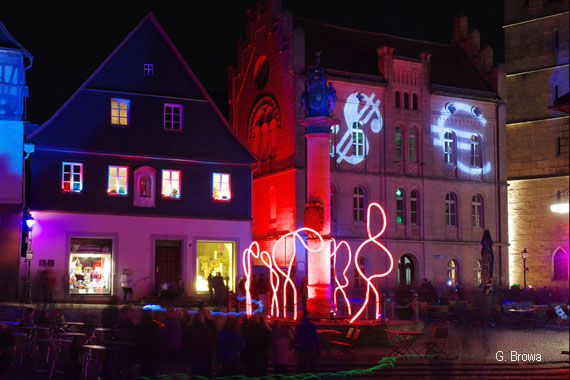 Kronach Leuchtet ( Melchior-Otto-Platz ), Frankenwald, Bayern, Deutschland