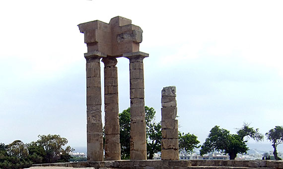 Griechische Insel Rhodos (Dodekanes Inseln) - Rhodos Akropolis: Der Apollo Tempel ( Urlaub, Reisen, Lastminute-Reisen, Pauschalreisen )