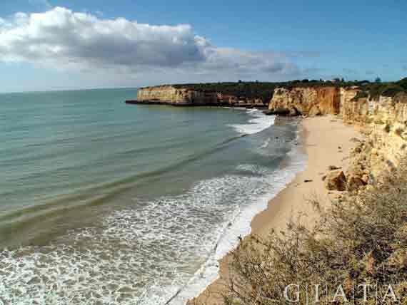 Portugal, Algarve -Strand von Albufeira ( Urlaub, Reisen, Lastminute-Reisen, Pauschalreisen )