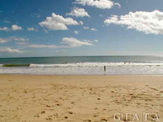 Portugal, Algarve -Strand von Albufeira ( Urlaub, Reisen, Lastminute-Reisen, Pauschalreisen )
