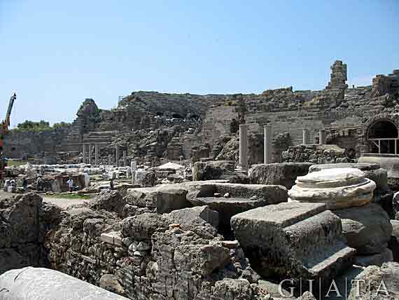 Antikes Side, Türkische Rivera, Türkei ( Urlaub, Reisen, Lastminute-Reisen, Pauschalreisen )
