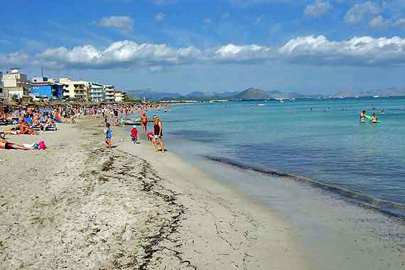 Strand Ca'n Picafort (Can Picafort), Bucht von Alcudia, Mallorca, Balearen