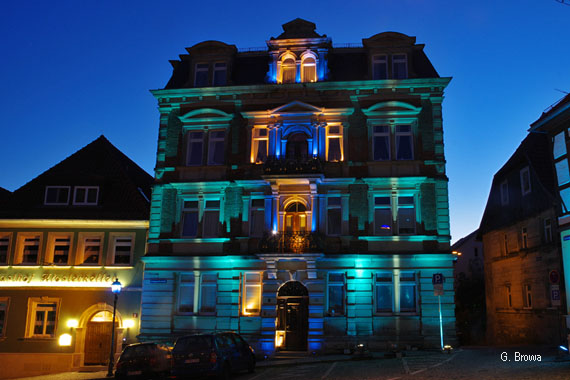 Kronach Leuchtet ( Amtsgerichtsstrasse ), Frankenwald, Bayern, Deutschland