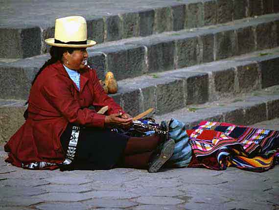 Südamerika, Peru, Cusco - Indio-Frau ( Urlaub, Reisen, Lastminute-Reisen, Pauschalreisen )