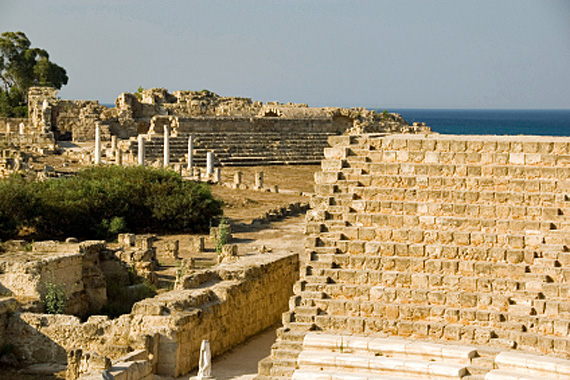 Roman Amphitheater und Ruinen, Salamis, Famagusta, Nord-Zypern ( Urlaub, Reisen, Lastminute-Reisen, Pauschalreisen )