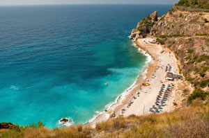 Spanien, Costa Blanca - Strand Morach / Moraig in der Province Alicante ( Urlaub, Reisen, Lastminute-Reisen, Pauschalreisen )
