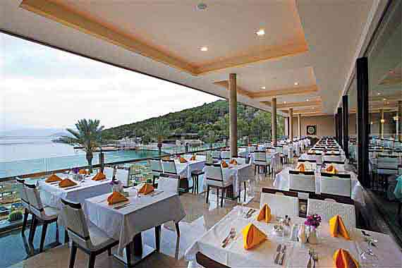 Hotel Voyage Türkbükü Hauptrestaurant - Halbinsel Bodrum, Türkei Südägäis ( Urlaub, Reisen, Lastminute-Reisen, Pauschalreisen )