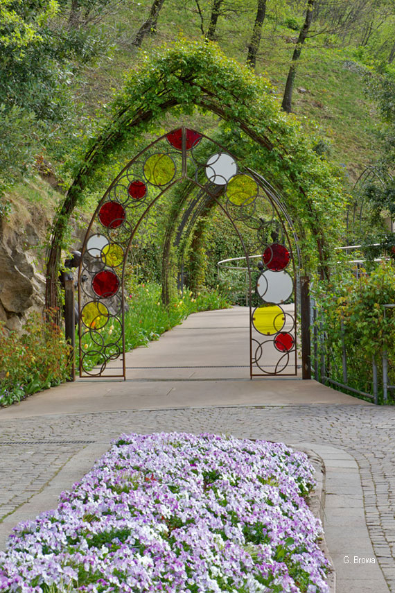 Die Gärten von Schloss Trauttmansdorff in Meran, Südtirol, Italien