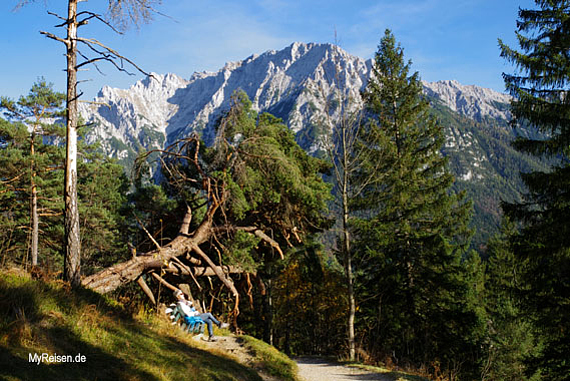Oberbayern, Wanderung von Mittenwald zum Lautersee
