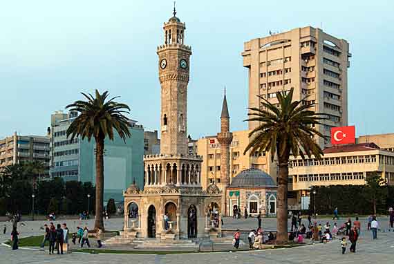 Türkische Ägäis, Izmir, Uhrenturm (Urlaub, Reisen, Last-Minute-Reisen, Pauschalreisen)