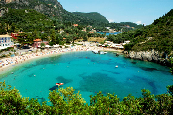 Griechische Insel Korfu (Ionische-Inseln) - Paleokastritsa an der Westküste ( Urlaub, Reisen, Lastminute-Reisen, Pauschalreisen )