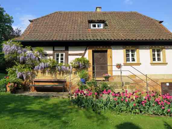 Restauriertes Bauernhaus in Nagel - Küps im Landkreis Kronach, Frankenwald, Bayern