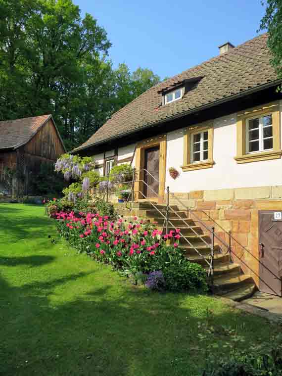 Restauriertes Bauernhaus in Nagel - Küps im Landkreis Kronach, Frankenwald, Bayern