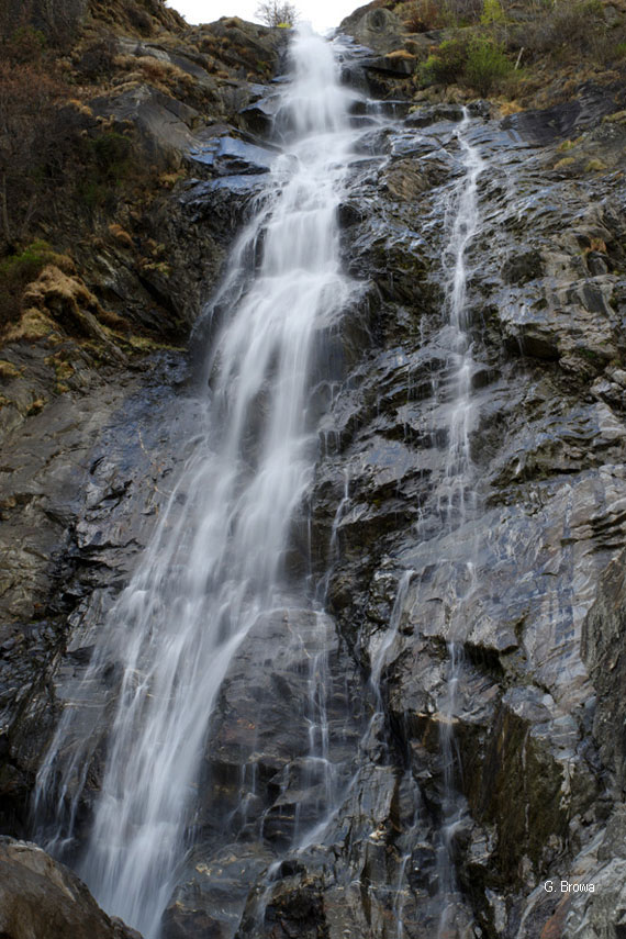 Partschinser Wasserfall in Partschins bei Meran, Suedtirol, Italien