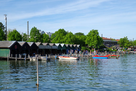 Starnberg - Bootshütten an der Seepromenade, München, Oberbayern
