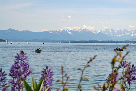 Starnberg - Seepromenade - Alpenpanorama, München, Oberbayern