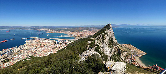 Panorama von Gibraltar ( Urlaub, Reisen, Lastminute-Reisen, Pauschalreisen )